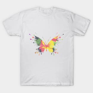 Colorful Tropical Butterfly Design T-Shirt